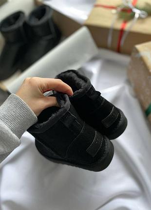 Жіночі уггі  ugg mini black sued 8
