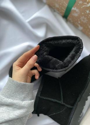 Жіночі уггі  ugg mini black sued 5