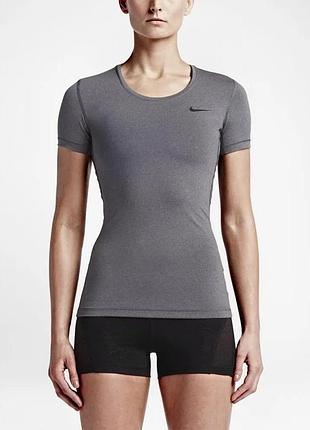 Nike pro wmns  женская спортивная-компрессионная футболка
