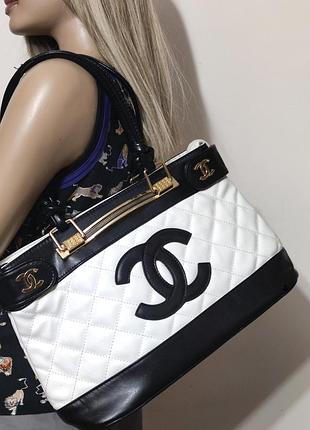 Стеганая сумка тоут chanel cambon /0000h/