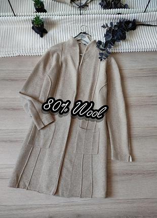 Вовняний теплий подовжений кардиган purdey xl