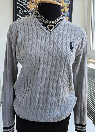 Пуловер чоловічий або жіночій  ralph lauren polo sport сірий