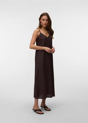 Жіноча коричнева пряма сукня vero moda