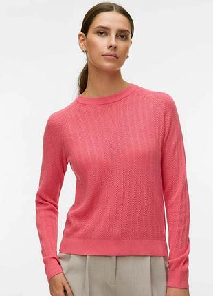 Жіночий кораловий прямий джемпер vero moda
