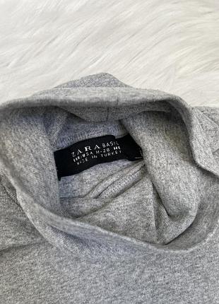 Сірий топ-гольф з коміром zara m 4