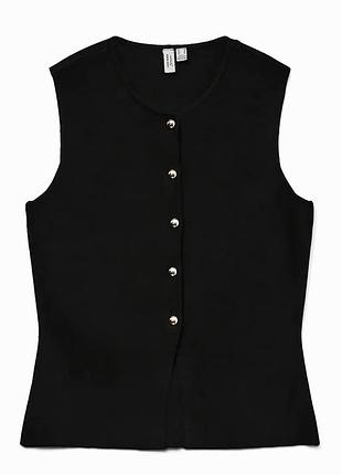 Жіночий чорний приталений жилет vero moda