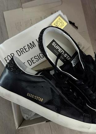 Кеди жіночі golden goose super-star чорні