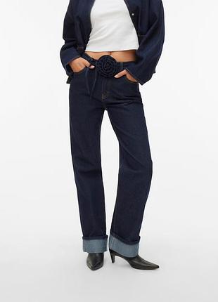 Женские синие прямые джинсы vero moda