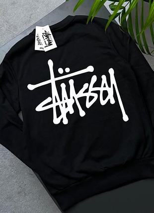 Світшот чоловічий stüssy basic чорний 3