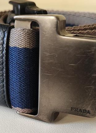Ремінь prada нейлоновий з металевою пряжкою-фастекс (vintage / sport)