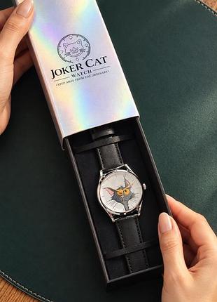 Годинник унісекс joker cat the never catch з принтом котика та мишки