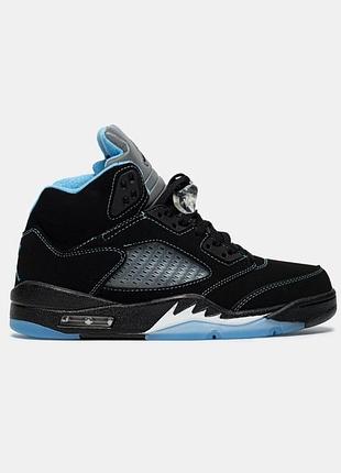 Чоловічі кросівки air jordan 5 retro «black carolina» / smb+ 🔗