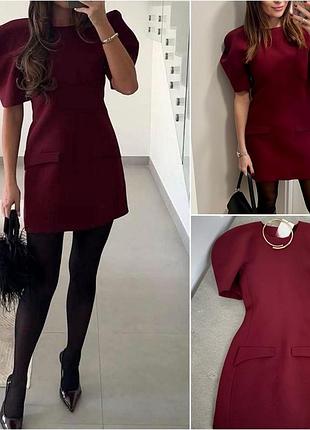 Сукня zara, з  короткими об’ємними рукавами.