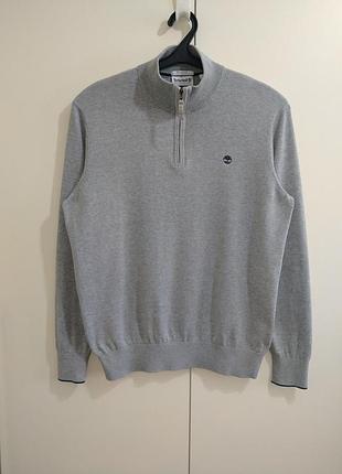 Кофта zip timberland  хлопок серый цвет gant ralph lauren levis tommy hilfiger