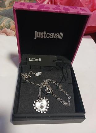 Just cavalli колье на перламутре многрамма новое