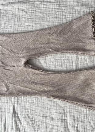 Штани кльош для дівчинки, бежеві