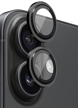 Захисне скло blueo metal на камеру для apple iphone 18 pro / 18 pro max чорний / black