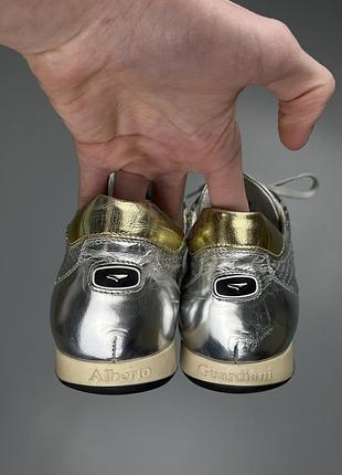 Кросівки alberto guardiani metallic silver/gold 4