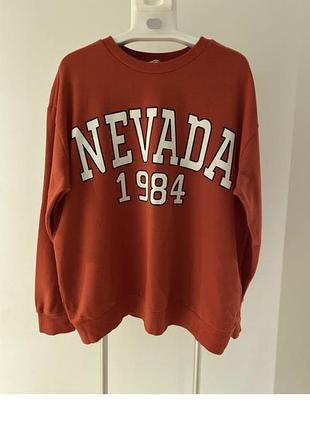 Світшот жіночий george помаранчевий з написом nevada 1984