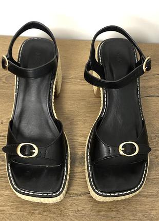 Еспадрильї / босоніжки на платформі та підборі marks & spencer 41 2