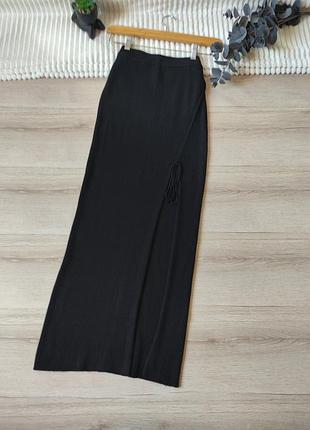 Спідниця міді рубчик з розрізом pull& bear p s 2