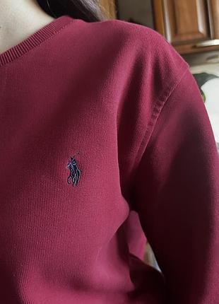 Оригінальний світшот polo ralph lauren у бордовому кольорі