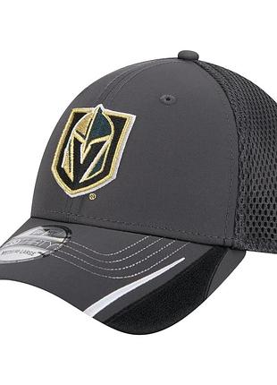 Vegas golden knights new era linear featherweight 39thirty flex hat - gray   l/xl