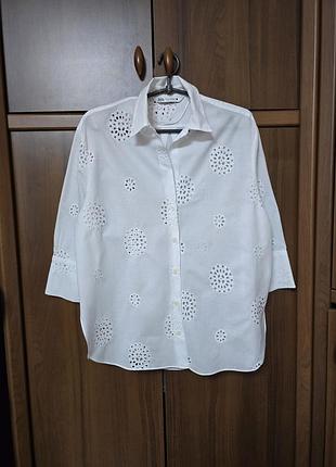 Батистовая рубашка. zara. 2