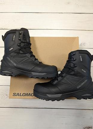 Мужские черные зимние ботинки salomon tundra forces оригинал берцы армейские тактические трекинговые 28.5 см