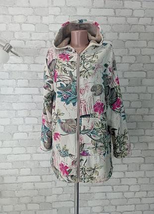 Удлиненная тканевая куртка на меху с капюшоном cotton traders