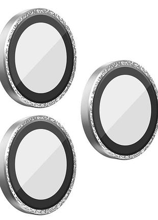 Защитное стекло blueo metal на камеру для apple iphone 18 pro / 18 pro max серебряный / silver diamond