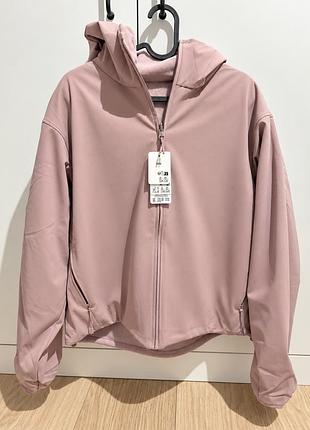 Жіноча двостороння куртка uniqlo windproof fleece full-zip hoodie з капюшоном