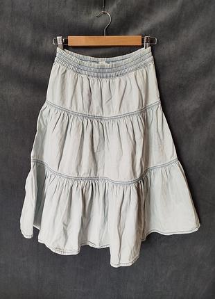 Zara.блакитна джинсова спідниця.