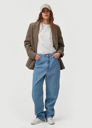 Удлиненные джинсы baggy из голубого денима от musthave