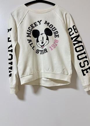 Свитшот белый h&amp;m mickey mouse 2