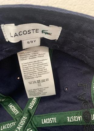 Детская кепка lacoste оригинал 6