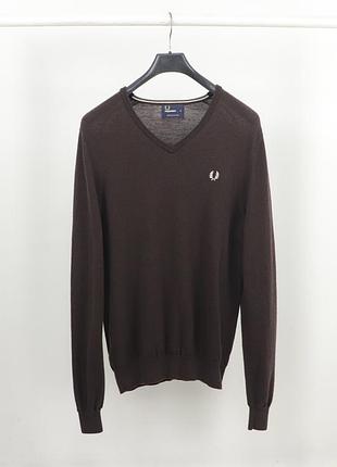 Чоловічий вовняний светр fred perry v