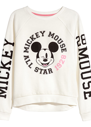 Світшот білий h&m mickey mouse