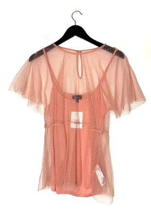 Блуза в сітку з топом topshop