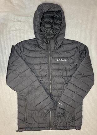 Куртка чоловіча columbia powder lite hooded чорна, розмір s