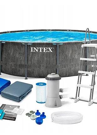 Каркасный бассейн intex 26742 (размер 457-122 см полная комплектация)