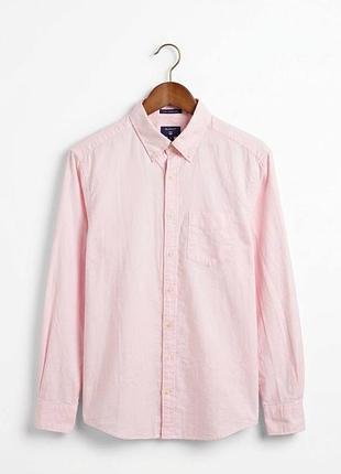 Фірмова сорочка gant washed pinpoint oxford оригінал m-l ніжно рожева