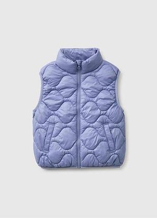 Дитячий синій прямий жилет benetton