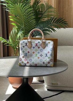 Сумка lv murakami takashi speedy bandouliere 25 multicolor white