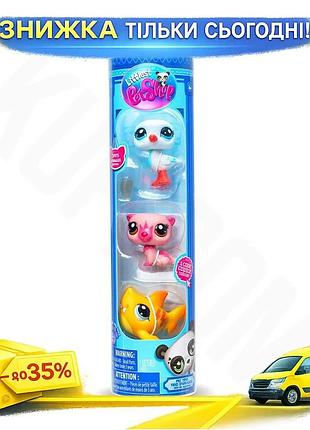 Ku ігровий набір littlest universal fit pet shop настрій острова 3 фігурки колекційні іграшки для діте uni2l_k