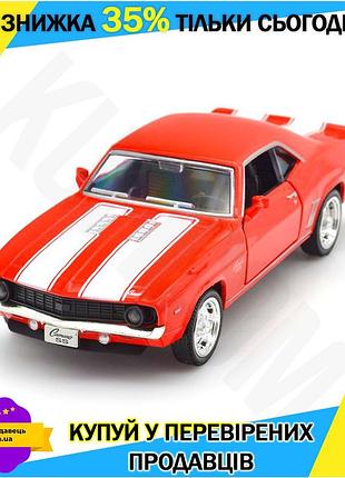Ku автомодель chevrolet camaro universal fit 1969 червона масштаб 1:32 іграшкова машинка для колекціон uni2l_k