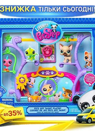 Ku ігровий набір littlest universal fit pet shop шоу талантів 2 фігурки сцена для дітей від 4 років ко uni2l_k