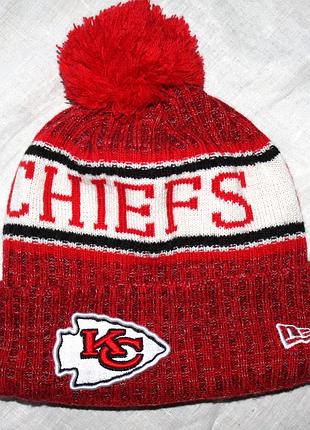 Крутая зимняя шапка new era chiefs