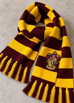 Шарф гаррі поттер грифіндор 200×24 см з емблемою, gryffindor