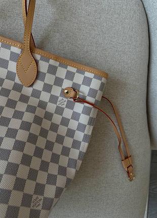 Сумка neverfull mm damier azur rose beige 6